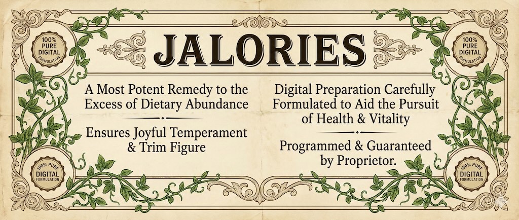 Decorative Jalories logo and label